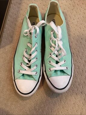 Converse Mint Green Low-Top Canvas Sneakers